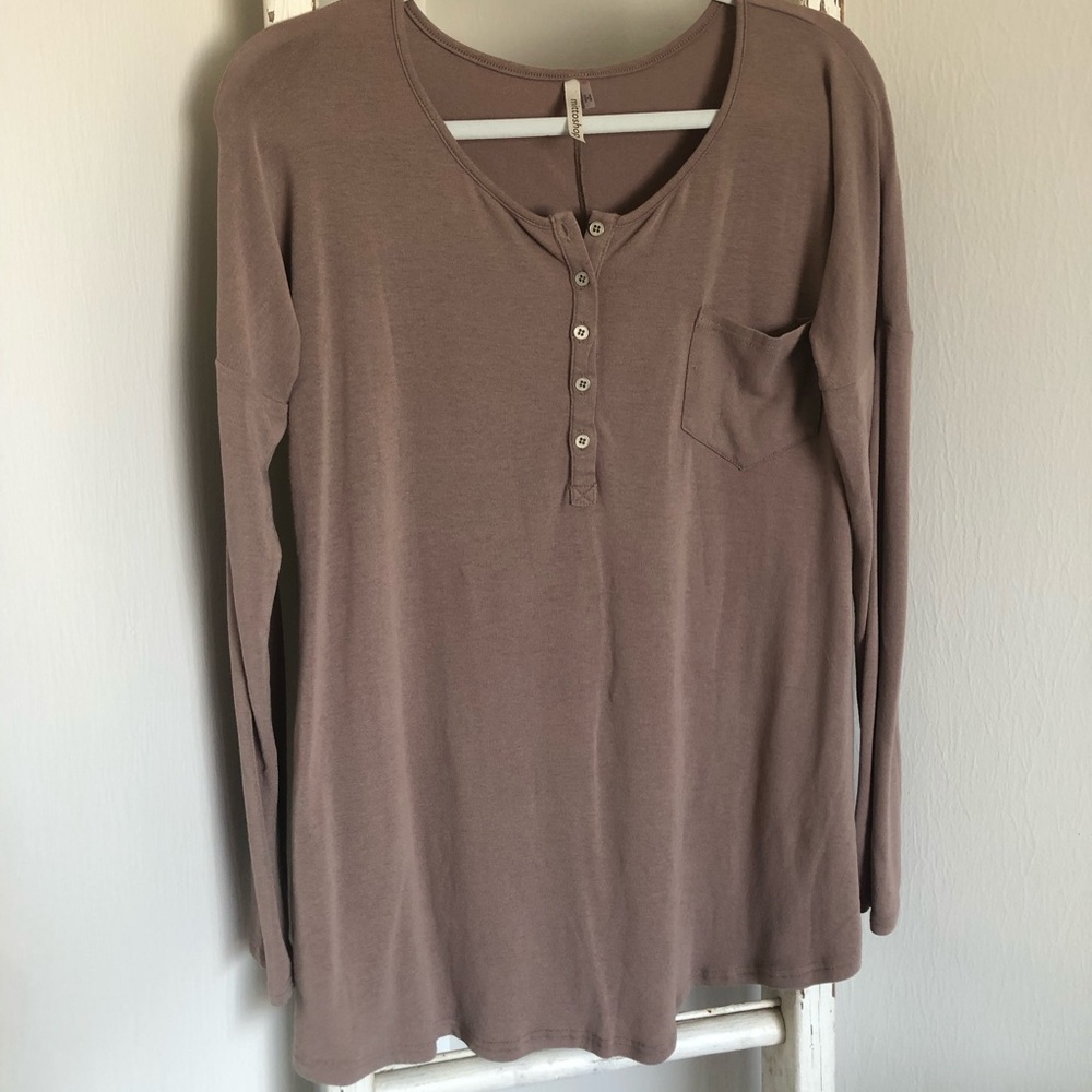 Oversized Henley Shirt